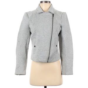 J. Crew Factory: Crop Gray Moto Jacket